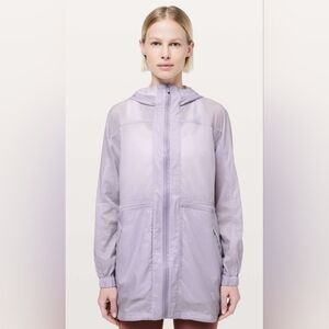 Lululemon In The Clear Jacket Silver Lilac Size 8